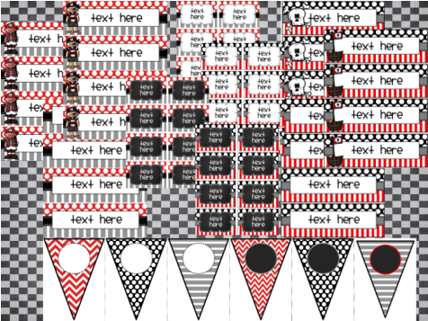 Editable Pirate Themed Labels/banner Set - Triangle (475x475), Png Download