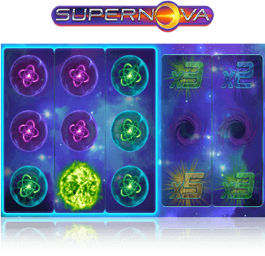 Supernova Online Slot Game In Action - Circle (376x422), Png Download