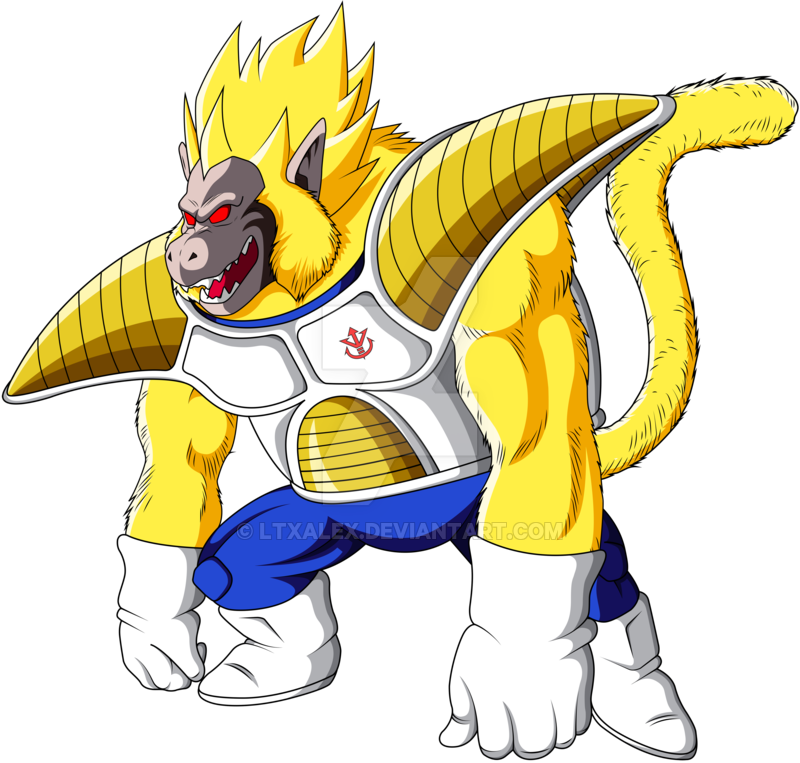 Goldenape - Super Saiyan Ape Art (800x763), Png Download