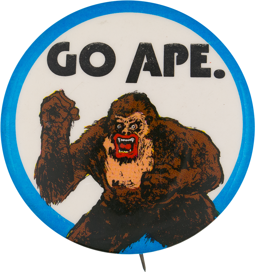 Go Ape Social Lubricator Button Museum - Orangutan (1000x1018), Png Download