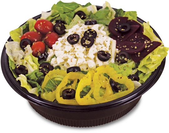 Greek - Little Caesars Pizza Salads (600x563), Png Download