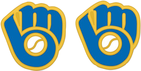 Milwaukee Brewers Glove Logo Post Earrings 6 Pc Min - Brewers Logo (498x498), Png Download