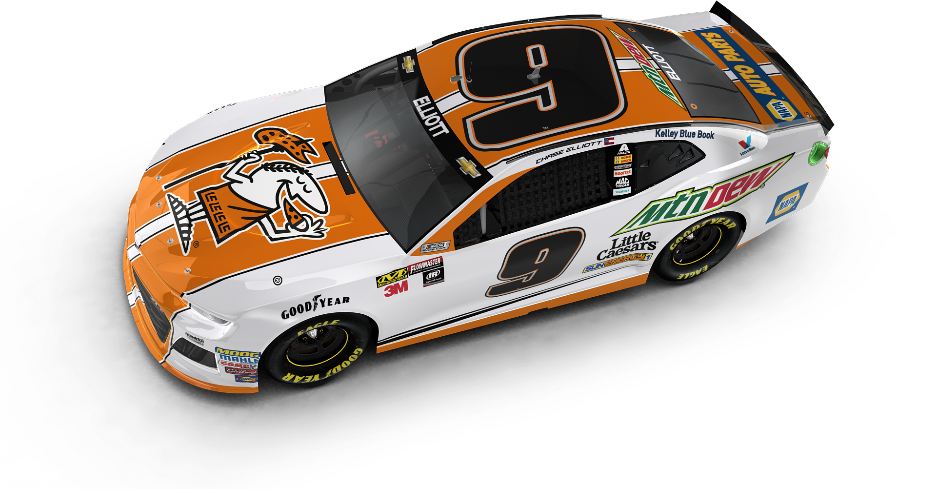 For An Up-close Look At Elliott's New Scheme, Take - Chase Elliott Little Caesars Car (1920x1080), Png Download