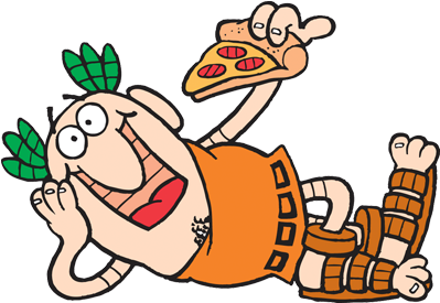 Crazy Sauce - Little Caesars Pizza Man (400x380), Png Download