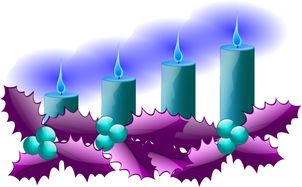 Advent Wreath Clipart Fourth Weel - Advent Clipart (600x371), Png Download