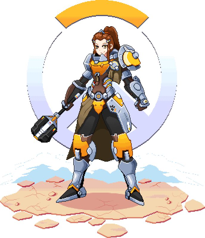 Developers Of Overwatch Released This Character - Overwatch Brigitte Pixel (688x798), Png Download