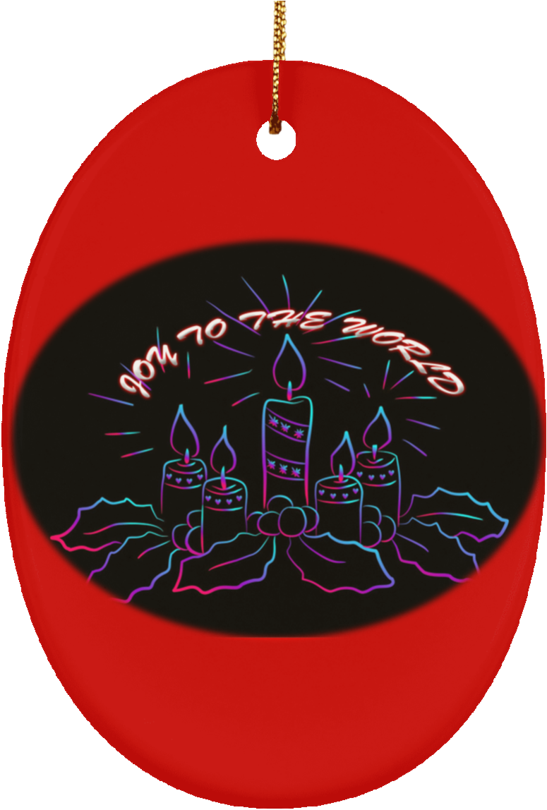 Ceramic Custom Christmas Advent Wreath Joy To The - Einführungs-kranzneon Der Frohen Weihnachten Karte (1155x1155), Png Download