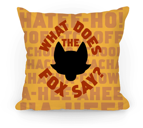 What Does The Fox Say Pillow - Internet Meme (484x484), Png Download