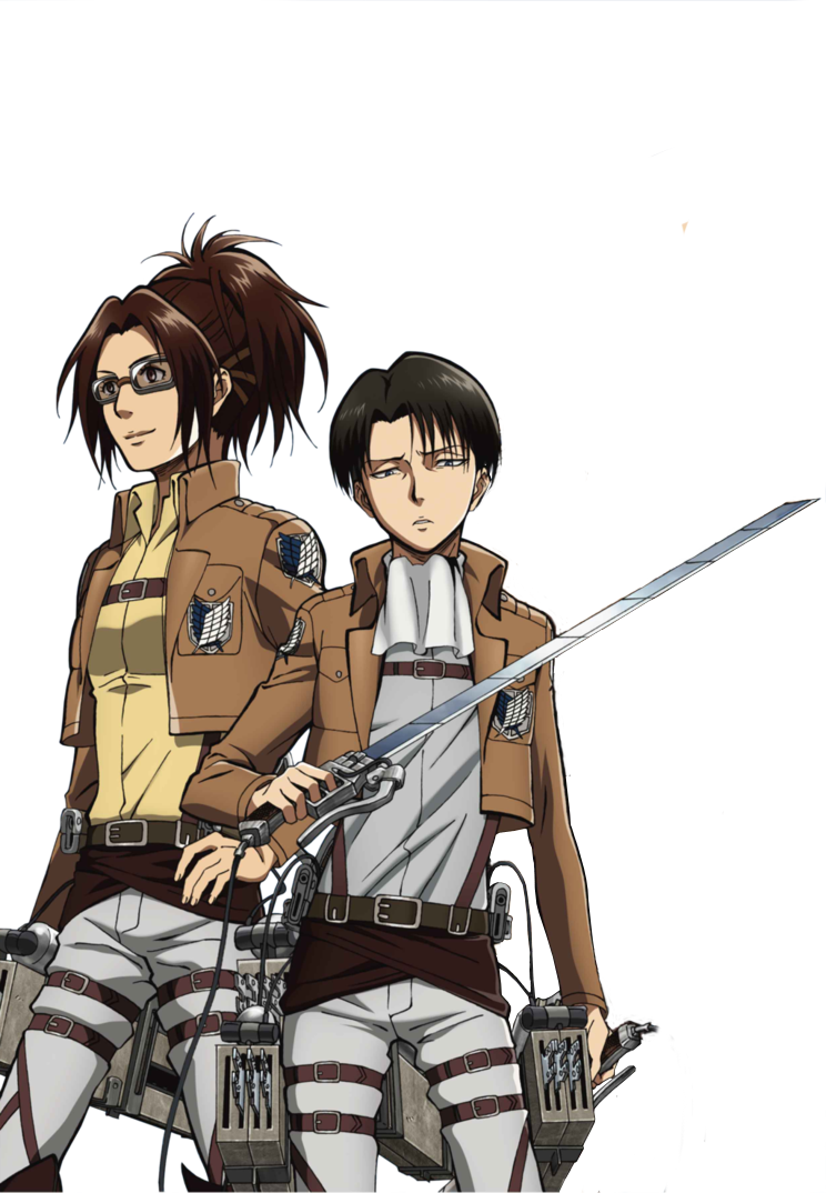 Resultado De Imagen Para Hanji Zoe Levi Ackerman, Shingeki - Attack On Titan Erwin And Hanji (744x1074), Png Download