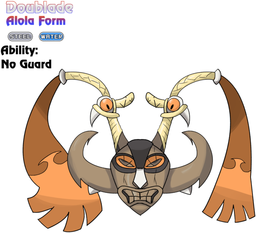 Like The Alolan Honedge, The Alolan Doublade Takes - Fan Made Alola Forms (934x855), Png Download