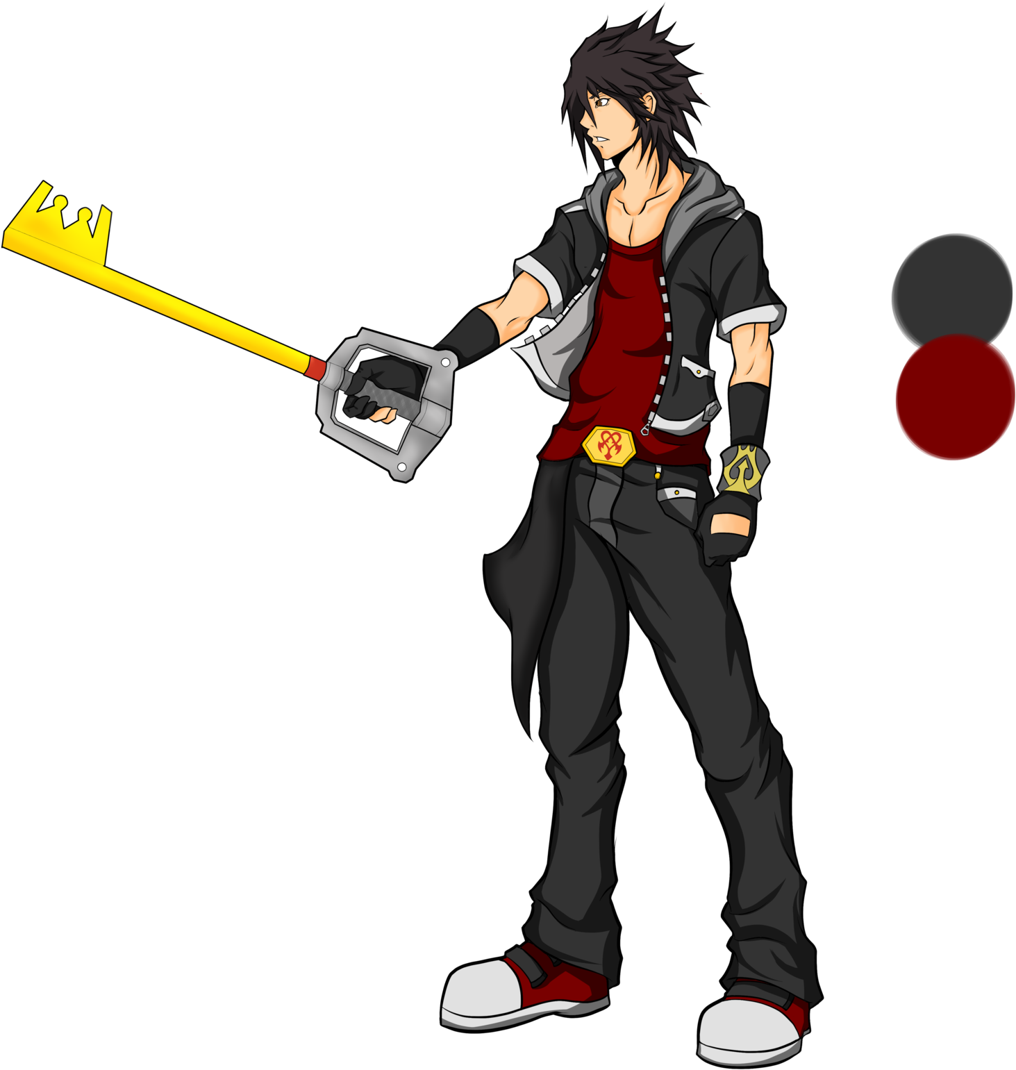 Kingdom Hearts Oc Cory By Suisauce-d57avml - Kingdom Hearts Space Sora And Riku (1600x1600), Png Download