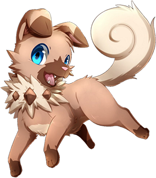 Rockruff - Pokemon Rockruff (380x380), Png Download