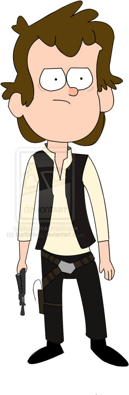 Han Solo Cartoon Drawing (1024x1365), Png Download