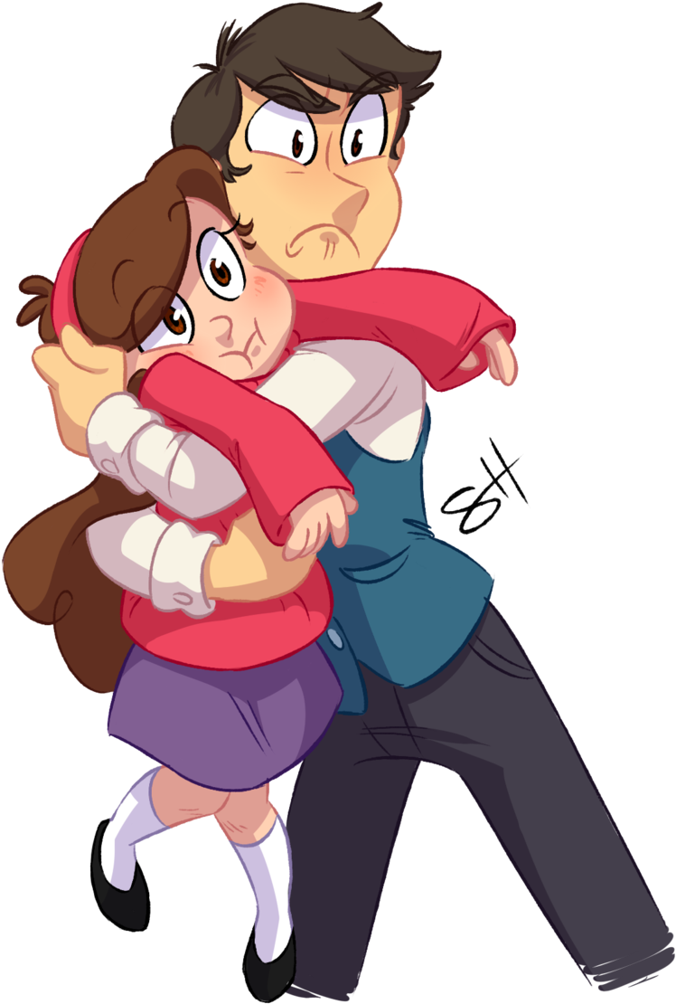Dipper Pines Mabel Bill Cipher Art Transprent - Mabel X Wirt (800x1180), Png Download
