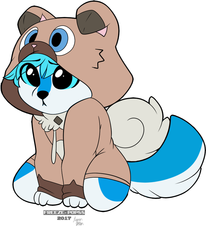 [ych Commission] Frosty Rockruff Hoodie - Cartoon (1093x1057), Png Download