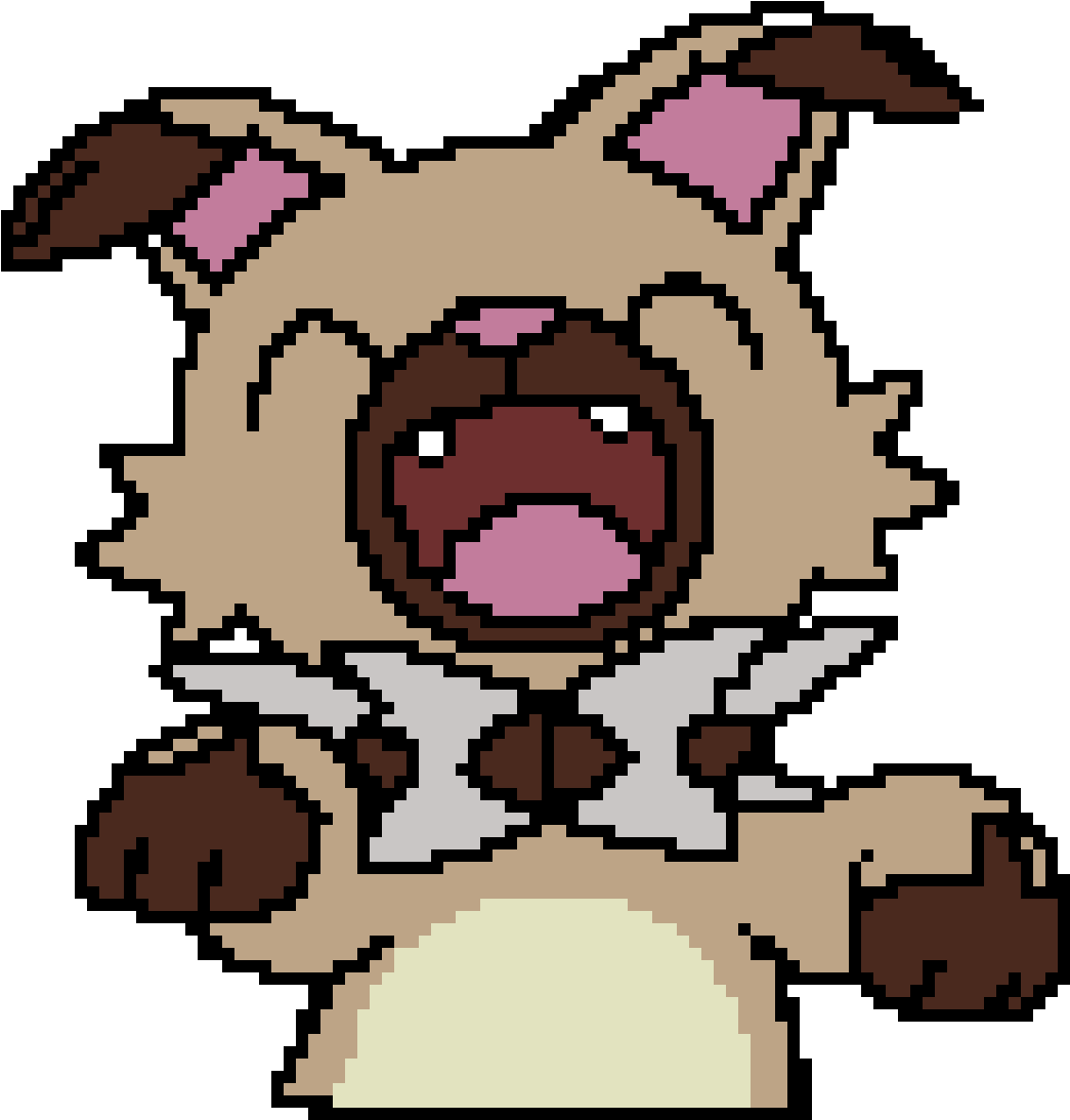 Rockruff - Cartoon (1200x1200), Png Download