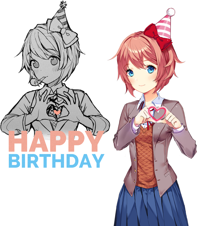 Edited Mediahappy - Happy Birthday Doki Doki (960x960), Png Download