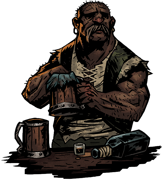Tavern Character - Darkest Dungeon Bartender (811x757), Png Download