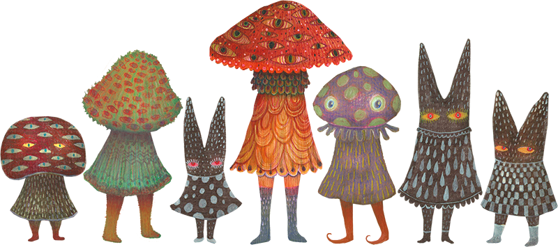 The Cursed Forest On Behance Non Human - Illustration (800x355), Png Download