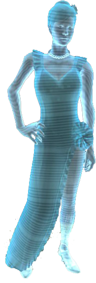 Starlet Hologram - Hologram Woman Png (224x593), Png Download
