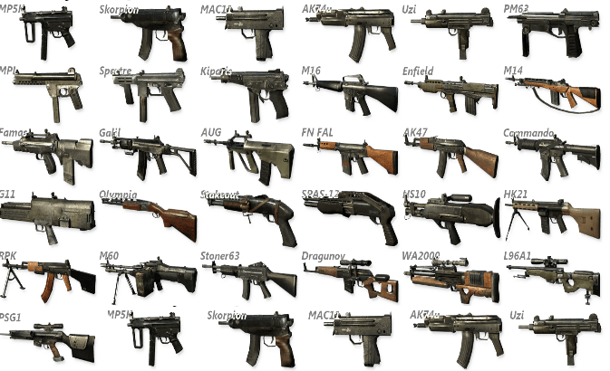 Call Of Duty Black Ops Guns (673x410), Png Download