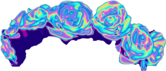 Sticker Crown Flower Flowercrown Hologram - Transparent Stickers On Picsart (558x240), Png Download