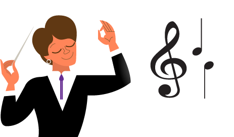 Isfp - Treble Clef Pillow Case (463x271), Png Download