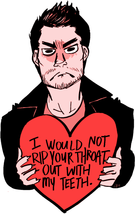 Tumblr Valentines Cards Teen Wolf Download - Derek Hale (500x735), Png Download