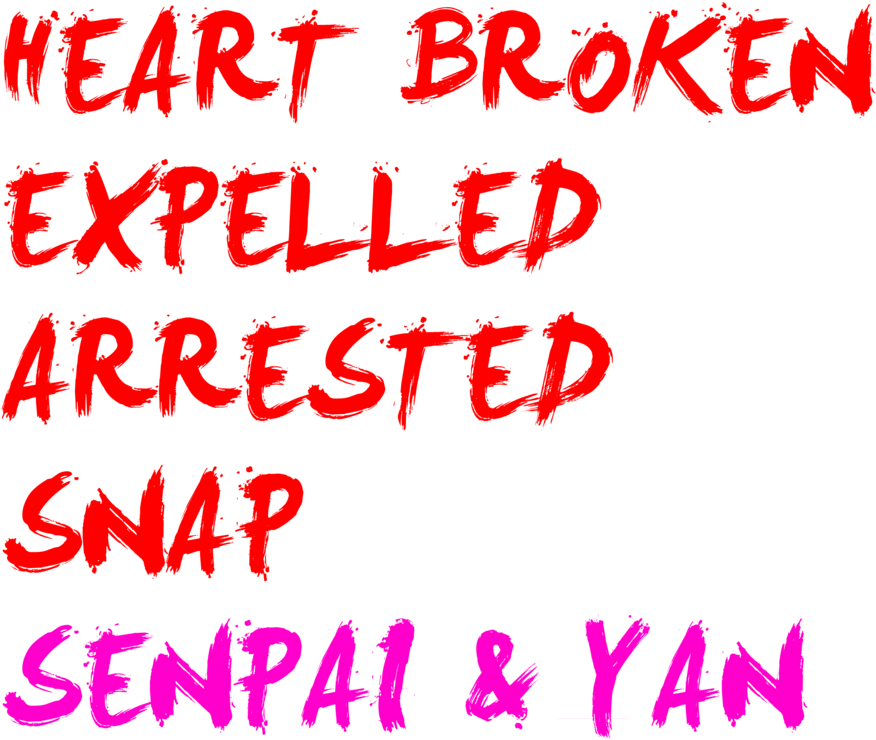 Yandere Simulator Font By Khoast40 On Deviant - Yandere Simulator Logo Font (1024x768), Png Download