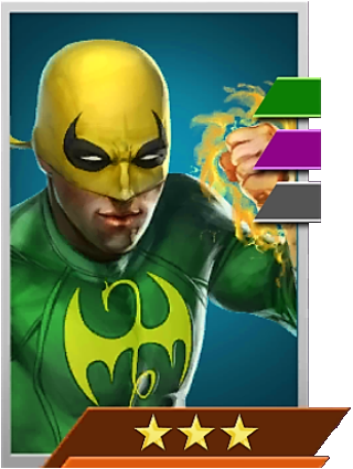 Enemy Iron Fist - Iron Fist Marvel Puzzle (320x425), Png Download