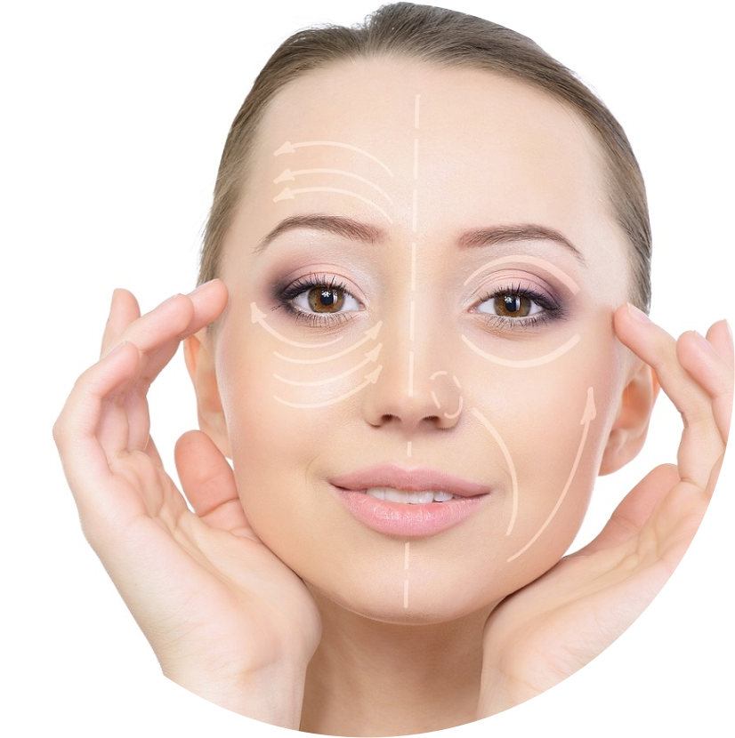 Эстетическая Косметология Ботулинотерапия Биоревитализация - Lineas De Expresión Cara (826x830), Png Download