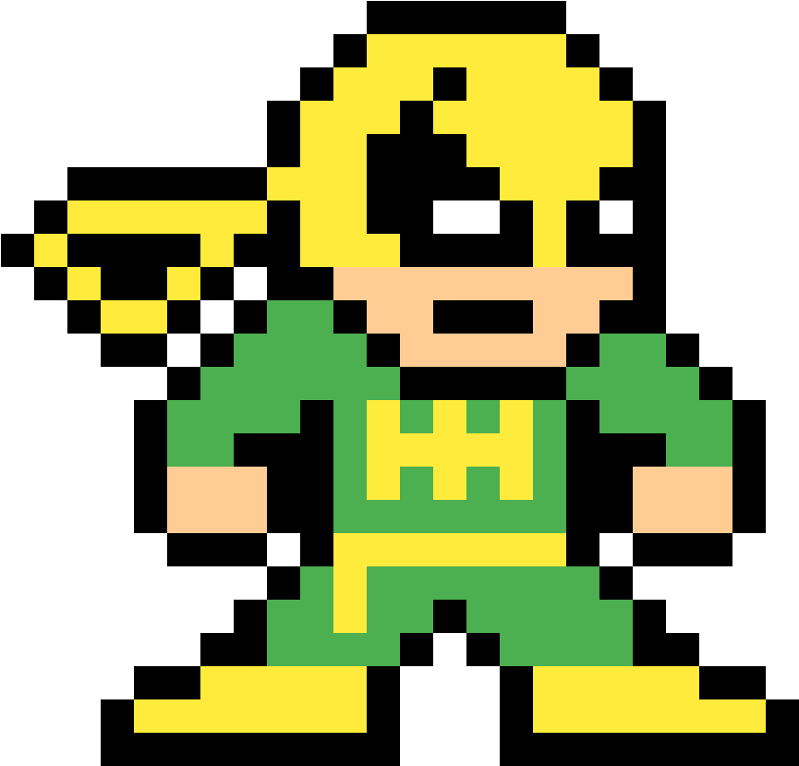 Iron Fist - Iron Fist Pixel Art (1184x1184), Png Download