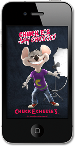 It's Simple, Just Turn On The App And Point Your Camera - Chuck E Cheese Iphone (258x489), Png Download