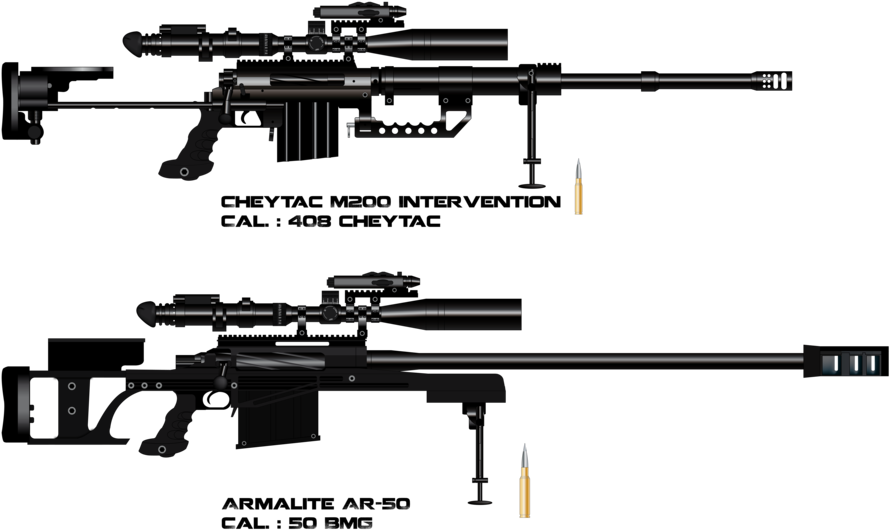 Drawn Sniper Cheytac M200 - M16a1 Modernized (900x541), Png Download
