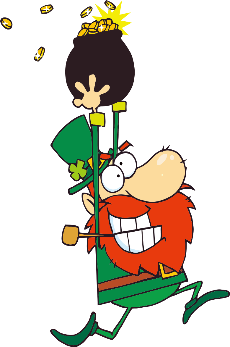 Clipart Beard Clipart Leprechaun - Leprechaun Running (969x1220), Png Download