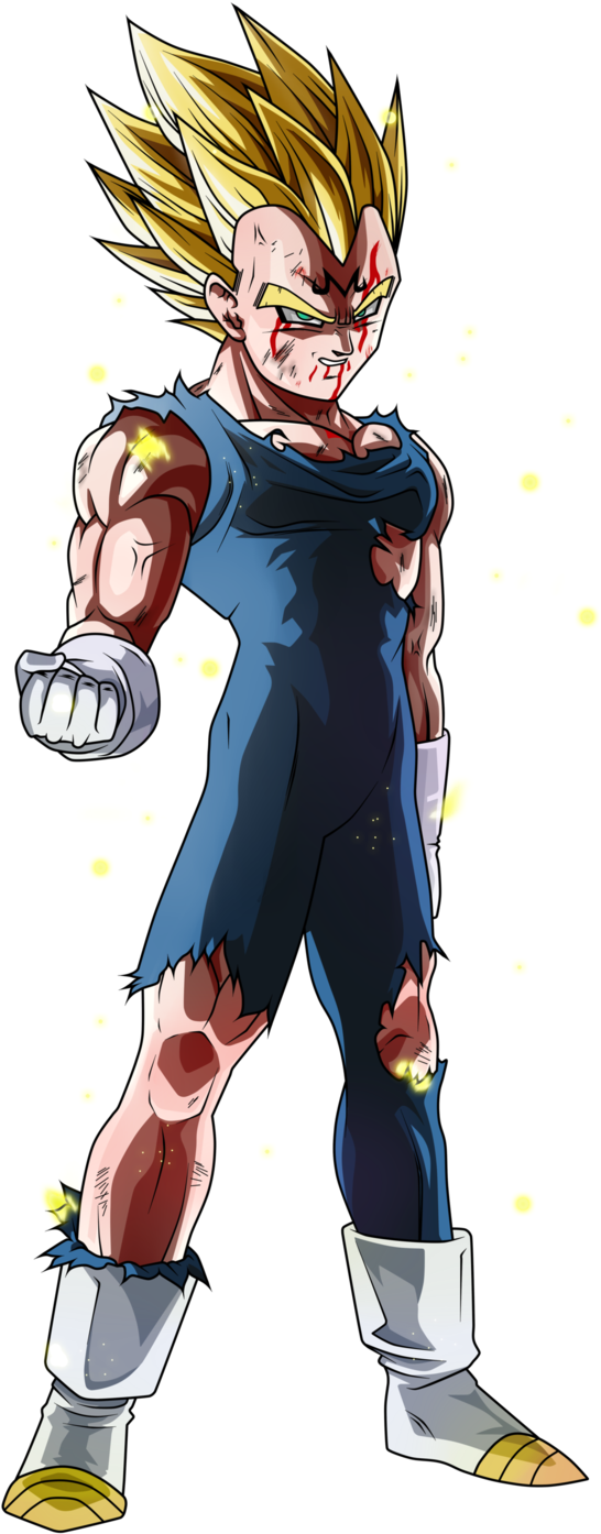 Majin Vegeta By Koku78 - Majin Vegeta Ssj2 Png (559x1427), Png Download