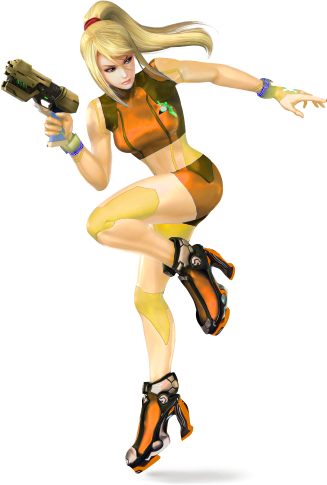 The Whole Point Of The Zero Suit Is That It Makes The - Four Third Party Purple/white/orange/black Nintendo (327x485), Png Download