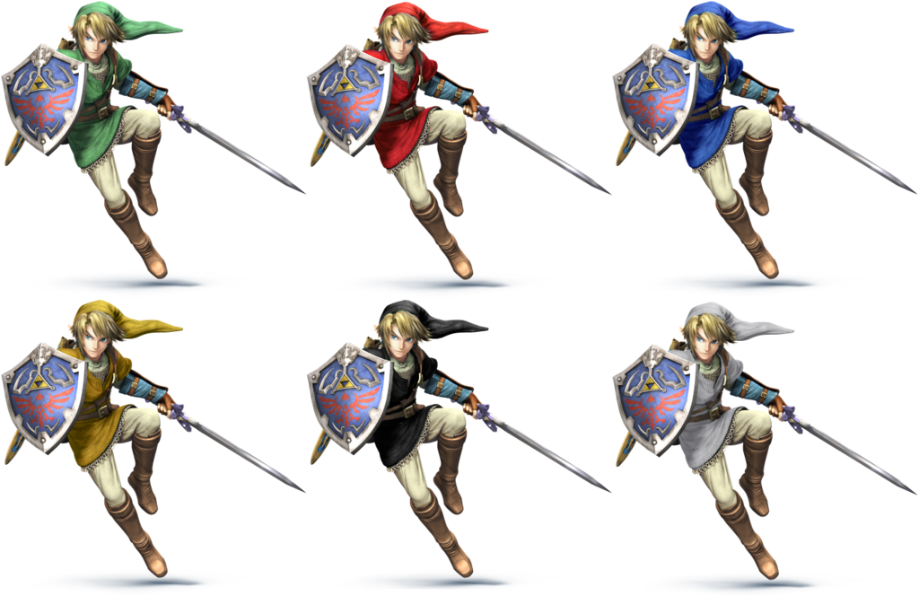 Super Smash Bros Zero Suit Samus Alternate Costume - Link Ssb4 Alternate Costume (1024x664), Png Download