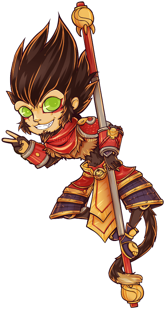 Google Search Monkey King, Hanuman, Hostel, League - League Of Legends Wukong Chibi (580x1068), Png Download