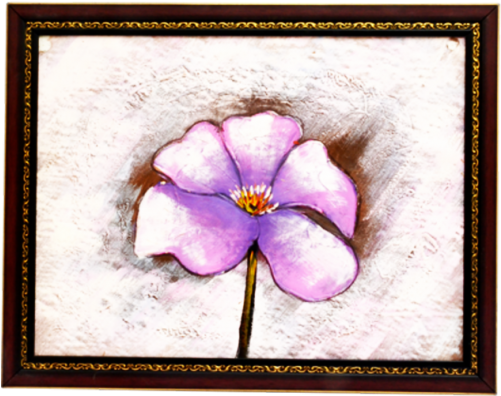 Beautiful Single White Flower Canvas Pai - Canvas (500x500), Png Download