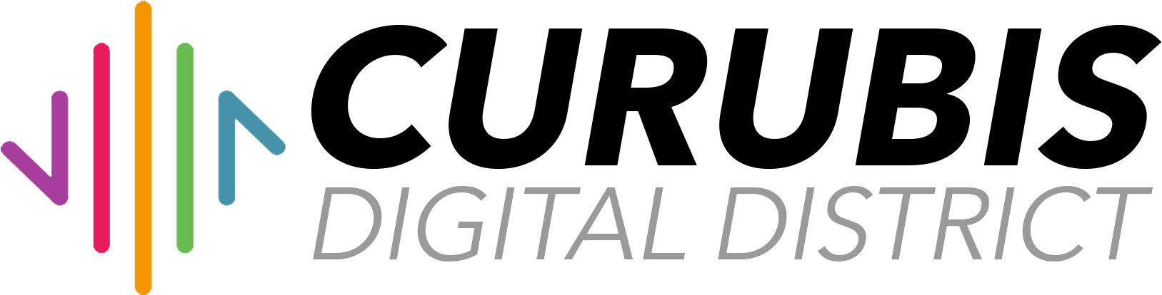 Curubis Digital District - Black-and-white (1707x515), Png Download