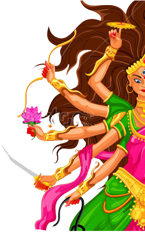 Durga Puja - Logo Of Durga Puja (294x458), Png Download