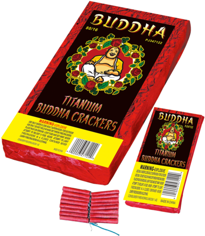 Buddha Titanium Firecrackers 80/16s Brick - Firecracker (600x600), Png Download