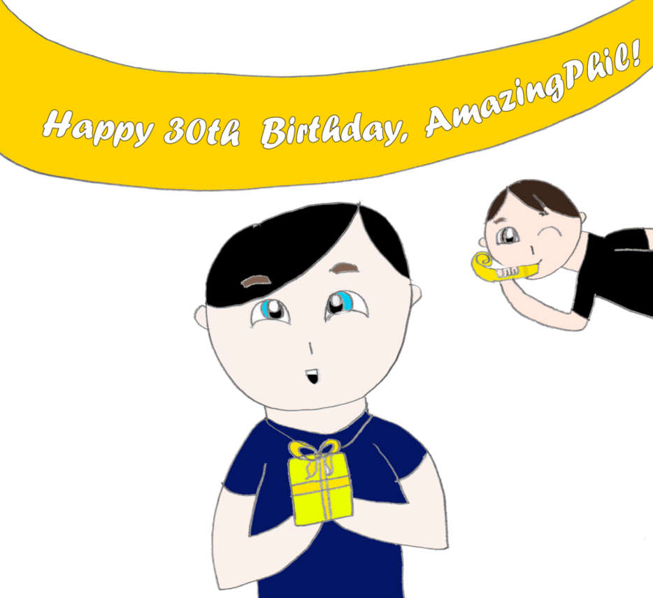 Amazingphil Drawing Collage - Birthday (934x856), Png Download