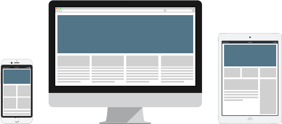 Responsive Web Development - Responsive Website Mockup Png (940x427), Png Download