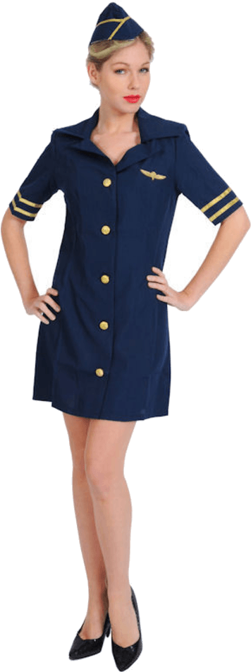 Stewardess Png - Adult Sexy Blue Air Hostess Costume (600x951), Png Download