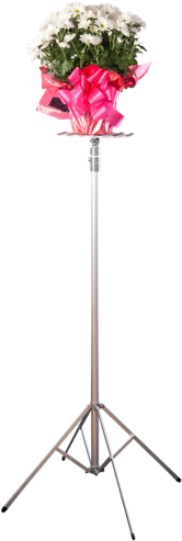 Tall, Adjustable, Deluxe Combo Stand Featuring A Flower - Flower Stand Design Png (500x500), Png Download