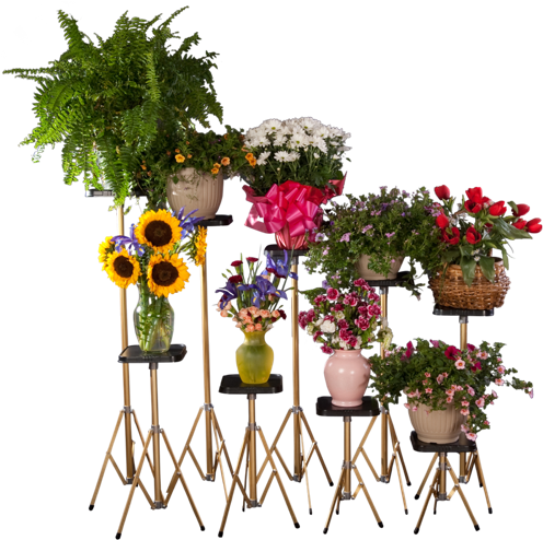 Basic Small Top Stand Value Bundle With Flower Arrangements - Flower Arrangement With Stand Png (800x500), Png Download