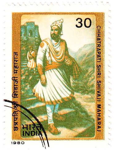 Postal Stamp Of Shivaji Maharaj (369x494), Png Download