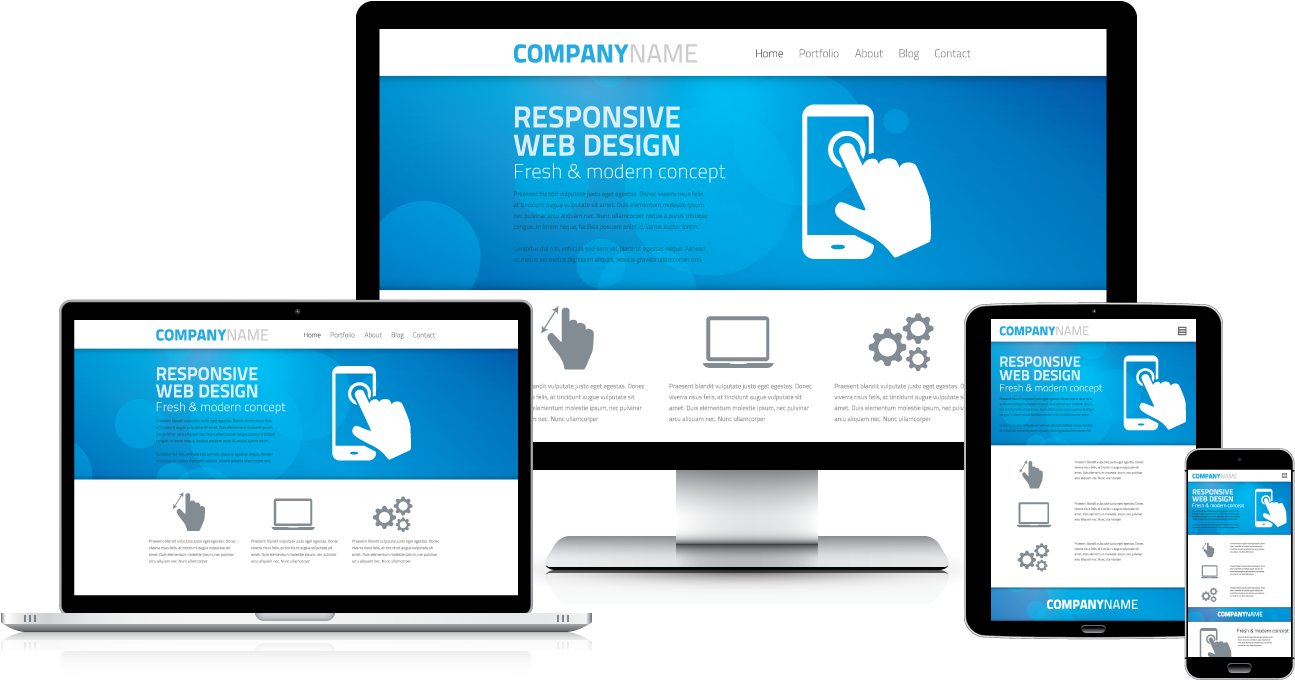 Free Responsive Png - Mobile Friendly Website (1426x911), Png Download